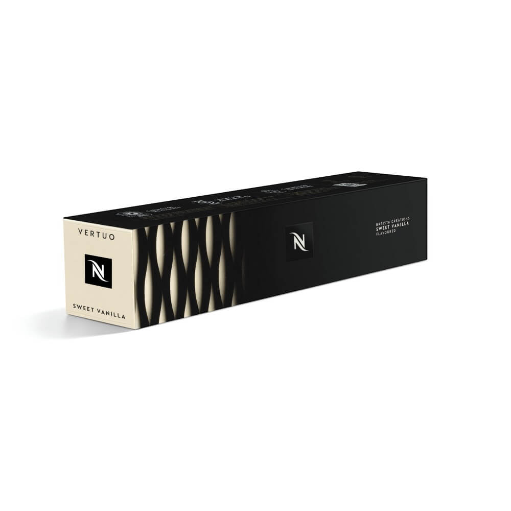 Nespresso Sweet Vanilla Vertuo Line 10 Signature Kaffeekapseln Creme 230ml Cremig mit Vanillearoma Nespresso Sweet Vanilla Vertuo Line 10 Signature Kaffeekapseln Creme 230ml Cremig mit Vanillearoma von Nespresso