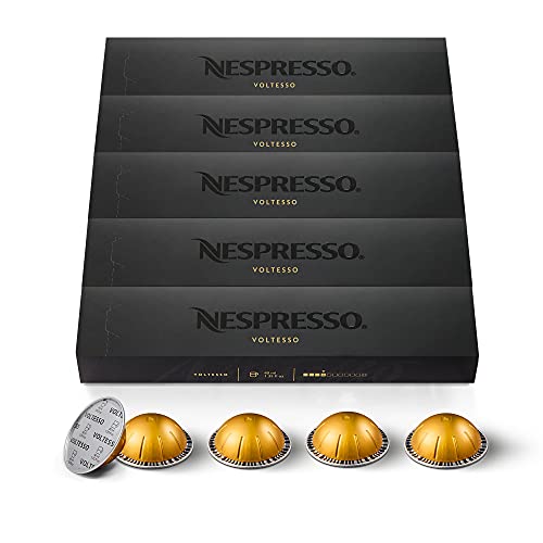 Nespresso Vertuo Voltesso Kaffeekapseln, Intensität 4, für Espresso 40 ml, 50 Stück, 5 Packungen mit je 10 Stück von Nespresso