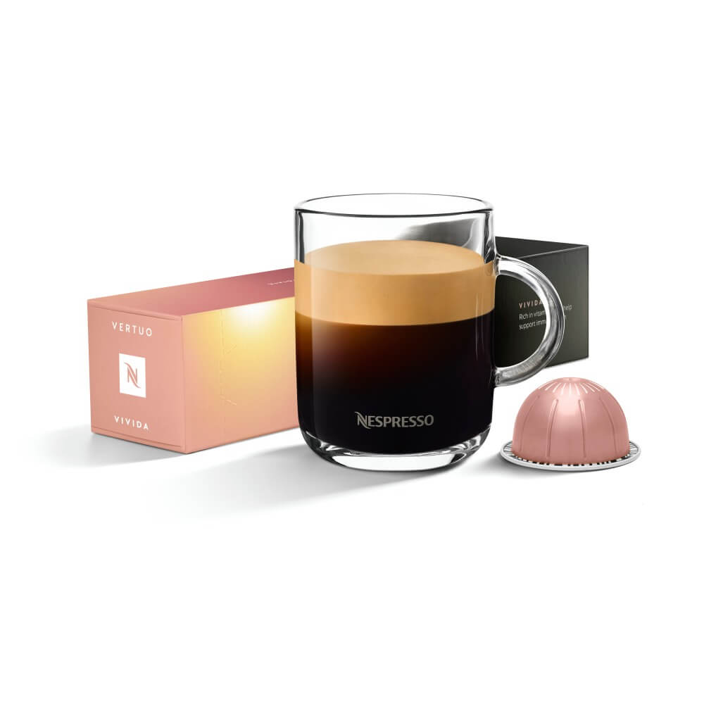 Nespresso Vivida Vertuo Line 10 Signature Kaffeekapseln Rosa 230ml Getreidig & süß Nespresso Vivida Vertuo Line 10 Signature Kaffeekapseln Rosa 230ml Getreidig & süß von Nespresso