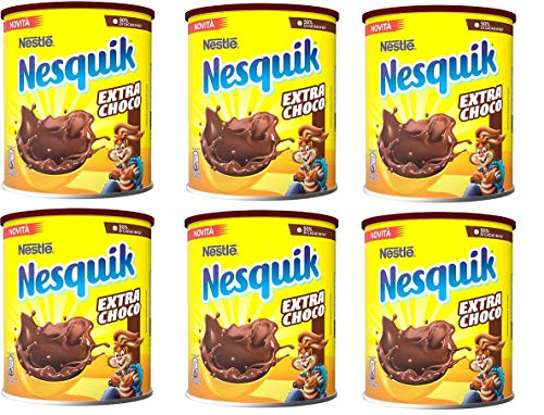 6x Nesquik Extra Choco Cioccolato Solubile lösliche Schokolade von Milch 390 g von Nesquik