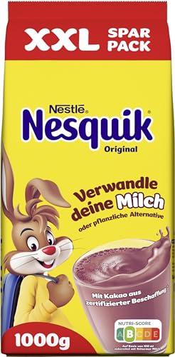 Nestlé NESQUIK, kakaohaltiges Getränkepulver zum Einrühren in Milch, 1er Pack (1 x 1Kg) von Nesquik