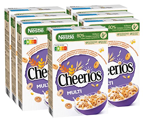 Nestlé Multi CHEERIOS Frühstücks-Cerealien aus 5 Vollkorngetreide-Sorten, 7er Pack (7x375g) von Nestlé