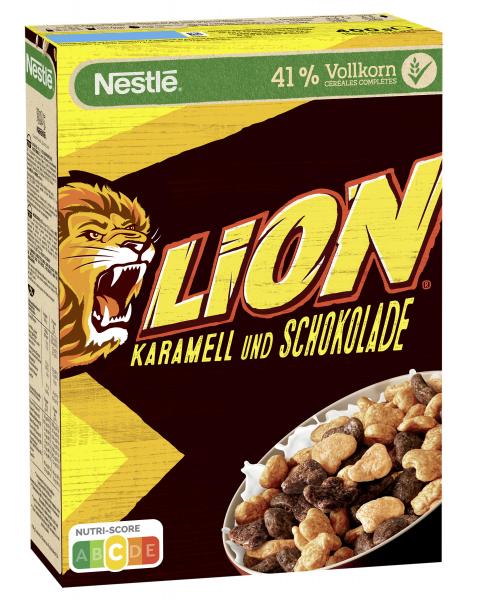 Nestlé Lion Frühstücks-Cerealien mit 41% Vollkorn-Anteil Nestlé Lion Frühstücks-Cerealien mit 41% Vollkorn-Anteil von Nestlé Cerealien