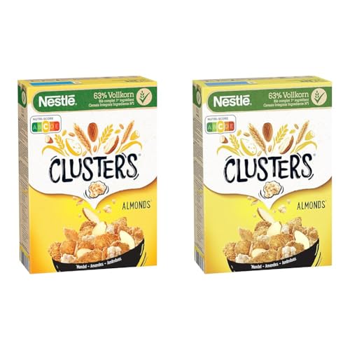 Nestlé Clusters Mandel, Cerealien für ein leckeres Frühstück mit knackigen Mandelblättchen, 2er Pack (1x325g) von Nestlé Clusters