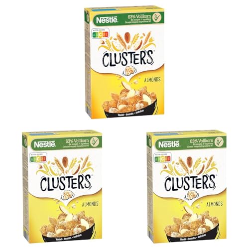 Nestlé Clusters Mandel, Cerealien für ein leckeres Frühstück mit knackigen Mandelblättchen, 3er Pack (1x325g) von Nestlé Clusters