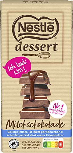Nestlé Dessert Backschokolade Milchschokolade, unwiderstehlich, zartschmelzend. Die Nr. 1 Backschokolade aus Frankreich, jetzt auch in Deutschland! Tafelschokolade je 170g, 1er Pack (1x170g) von Nestlé Dessert