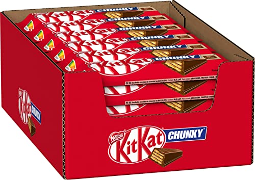 Kitkat NESTLÉ KITKAT CHUNKY Classic Schokoriegel, Knusper-Riegel mit Milchschokolade & knuspriger Waffel, 24er Pack (24 x 40g) von Kitkat