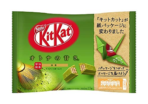 Japanese Kit Kat Matcha Green Tea Flavor | Nestle KitKat Matcha Grüntee, mini 14 pcs (Japan Import) von Kitkat