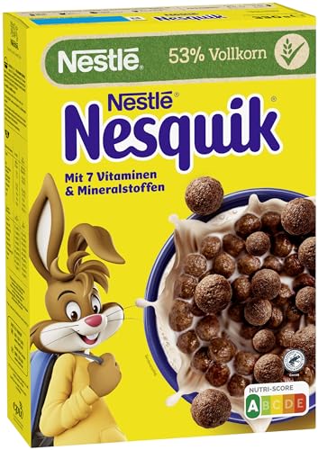 Nesquik Nestlé Nesquik Knusper-Frühstück, Schoko Cerealien mit Vollkorn, 1er Pack (1x 330g) von Nesquik