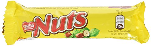 Nestlé Nuts Schokoriegel mit Nuss und Karamell, 42g Nestlé Nuts Schokoriegel mit Nuss und Karamell, 42g von Nestle Nuts