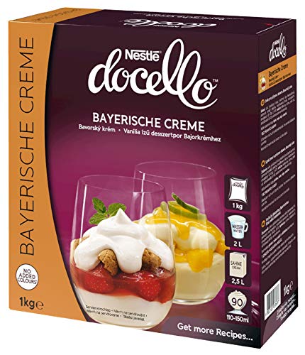Nestlé docello Bayerische Creme, klassische Grundcreme mit leichtem Vanillearoma, 1er Pack (1 x 1kg Faltschachtel) von NESTLE PROFESSIONAL