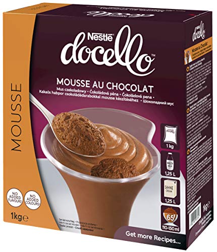 Nestlé docello Mousse au Chocolat mit Schokoladenstückchen, Dessertpulver, 1er Pack (1 x 1kg) von NESTLE DOCELLO