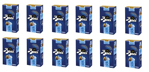 12x Perugina Baci Bijou Latte Pralinen mit Milchschokolade gefüllt mit Gianduja und Haselnuss 200g 12x Perugina Baci Bijou Latte Pralinen mit Milchschokolade gefüllt mit Gianduja und Haselnuss 200g von Nestlé