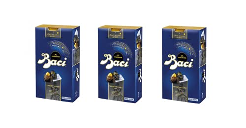 3x Perugina Baci Bijou Fondentissimo 70% Extra dunkle Schokoladenpraline gefüllt mit karamellisierten Haselnüssen und Kakaobohnen 200g von Nestlè