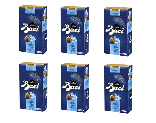 6x Perugina Baci Bijou Latte Pralinen mit Milchschokolade gefüllt mit Gianduja und Haselnuss 200g 6x Perugina Baci Bijou Latte Pralinen mit Milchschokolade gefüllt mit Gianduja und Haselnuss 200g von Nestlé