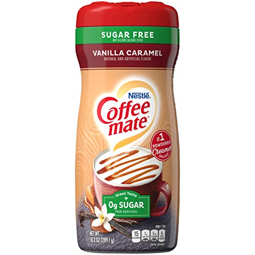 Coffee-Mate Vanilla Caramel, Sugar-Free Powdered Coffee Creamer, Kaffeesahne Pulver - Vanille Karamell - OHNE ZUCKER! aus USA von COFFEE-MATE