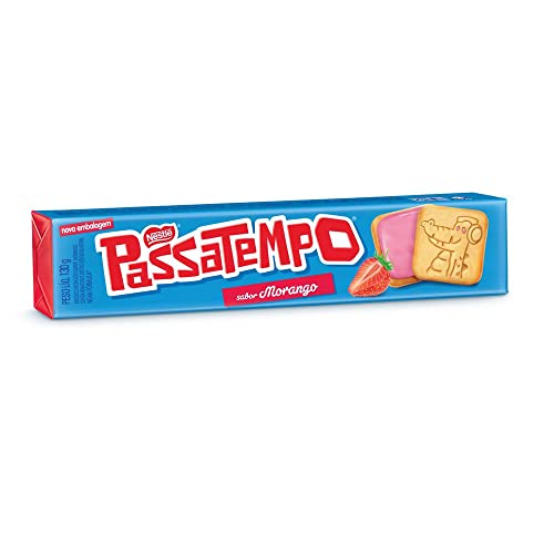Doppelkeks mit Erdbeercreme, NESTLÉ, 130g - Passatempo Recheado Morango 130g von Passatempo