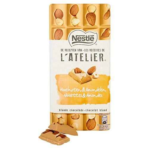 Haselnuss-Mandel-Schokoriegel | Nestlé | L'ATELIER Blonde Schokolade Haselnüsse und Mandeln | Gesamtgewicht 195 Gramm Haselnuss-Mandel-Schokoriegel | Nestlé | L'ATELIER Blonde Schokolade Haselnüsse und Mandeln | Gesamtgewicht 195 Gramm von Nestlé