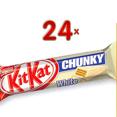 KitKat Chunky White 24 x 40g Packung (grober KitKat-Riegel mit weißer Schokolade) von Nestlé