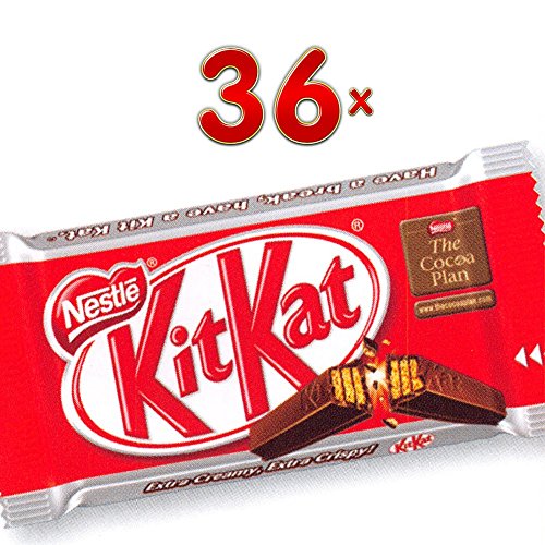KitKat Single 36 x 45g Packung (KitKat-Schokoladenriegel) von Nestlé