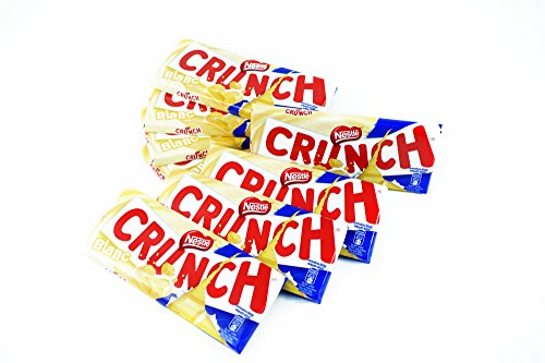 NESTLE CRUNCH Weiße Schokolade & zerbrochener Reis, 8 x 100 g Packung von Nestlé