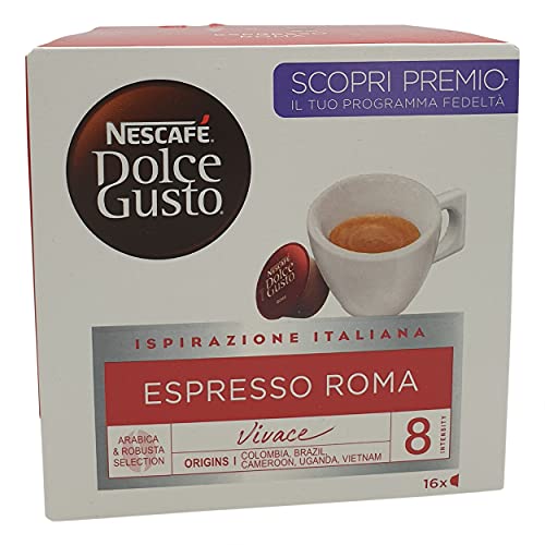 Nescafé Dolce Gusto Caffé Espresso Roma, Kaffeekapsel, Kaffee, 16 Kapseln von NESCAFÉ Dolce Gusto