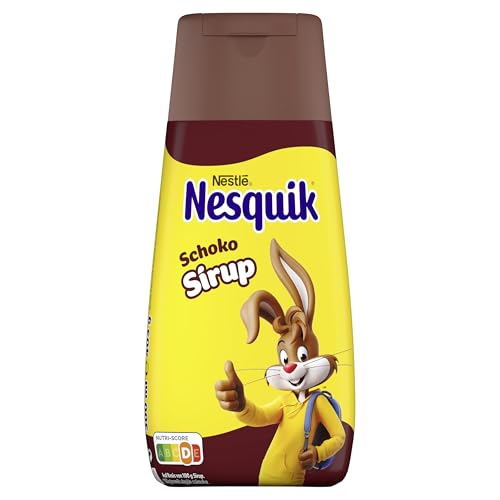 Nesquik Nesquik Nestlé NESQUIK, Schoko Sirup, verfeinert: als Topping für Getränke & Desserts, zum Einrühren in Milch, für leckere Trinkschokolade, 1er Pack (1x300ml) von Nesquik