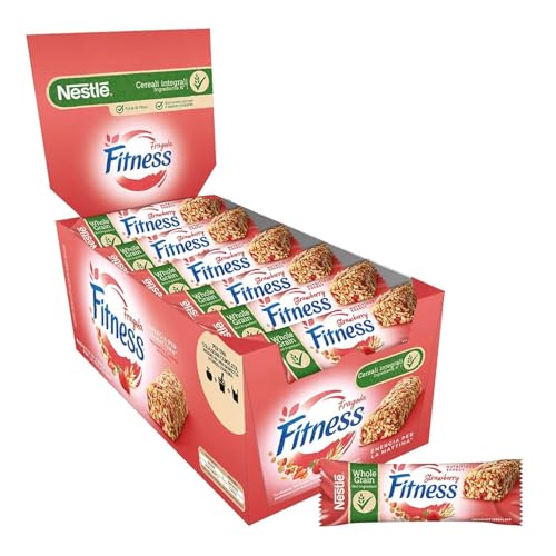 Nestlé® | Fitness-Erdbeer-Müsli | Frühstücks-Müsliriegel mit Vollkorn und Erdbeeren – 24 Stück (564 g) von Nestlé