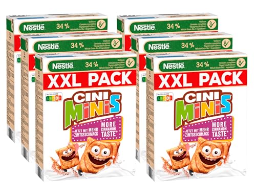 NESTLE NESTLÉ CINI MINIS, Cerealien mit Zimtgeschmack und Vollkorn, 6er Pack (6x1kg) von NESTLE