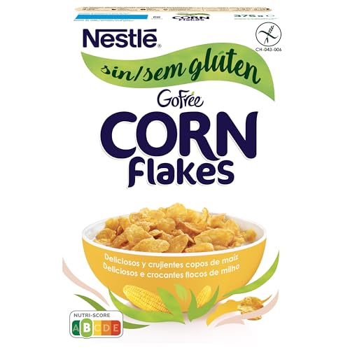 Nestlé Go Free Cornflakes, glutenfreie Mais-Flakes, Cerealien zum Frühstück, mit Milch & Joghurt genießen, 4er Pack (4 x 375g) von NESTLE