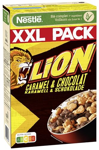 Nestlé Lion Cereals, Karamell und Schoko Cerealien mit Vollkorn, XXL Packung, 1er Pack (1 x 1kg) von NESTLE