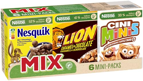 Nestlé Mix Cerealien Mini Packs, 6 Stück, 1er Pack (1x200g à 4x30g, 2x40g) von Nestlé