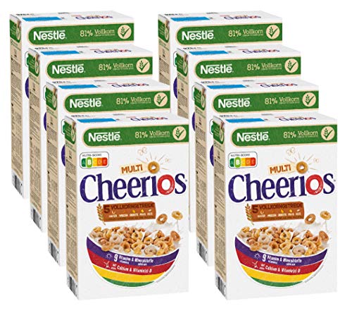 Nestlé Multi Cheerios, knusprige Ringe aus Weizen, Mais, Hafer & Gerste, Cerealien zum Frühstück, mit Milch & Joghurt genießen von Nestlé