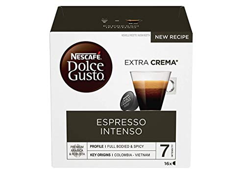 Nestlé Nescafé Dolce Gusto Capsule Espresso Intenso Extra Crema Gerösteter und gemahlener Kaffee 16 Kapseln Intensität 7 von Nestlé