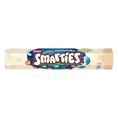 Nestlé Smarties Weiße Schokolade Riesenrollen, Schoko-Geschenk zu Weihnachten, 1 x 120 g Nestlé Smarties Weiße Schokolade Riesenrollen, Schoko-Geschenk zu Weihnachten, 1 x 120 g von Smarties