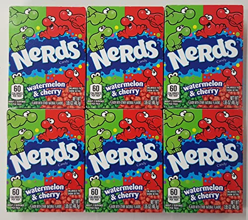 Wonka Wild about Nerds 6 x 46,7g Packung what a melon & so verry cherry (Bonbons Melone & Kirsche) von Nestlé