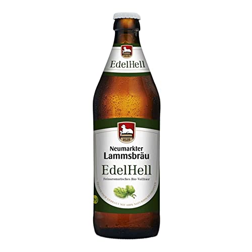 NEUMARKTER LAMMSBRÄU Bio Bier, EdelHell, 500ml (1er Pack) von Neumarkter Lammsbräu