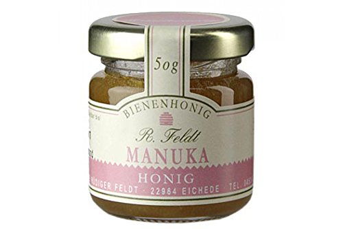 Manuka-Honig (Teebaum), Neuseeland, dunkel, flüssig, kräftig, Portionsglas, 50g von Neuseeland