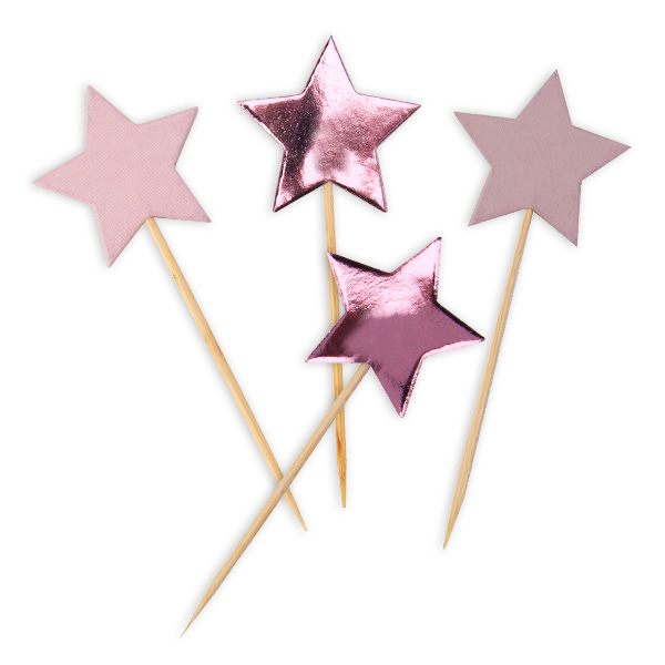 Deko-Picker "Kleiner Stern" in rosa/pink, 20er Pack von Neviti