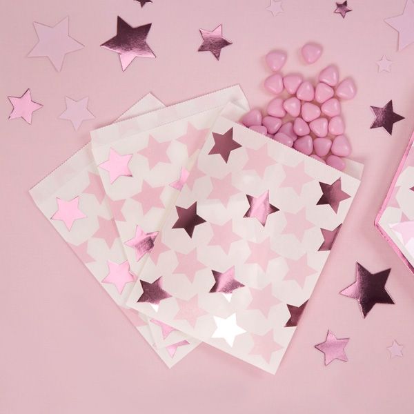 Partytütchen "Kleiner Stern" in rosa, 25er Pack von Neviti