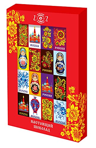 NEVSKIJ KONDITER Schokoladen-Set Russkij Uzor Russisches Geschenkset Russisches Muster 150g von Nevskij Konditer