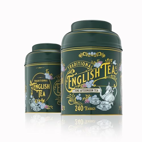 New English Teas - Afternoon Tea 240 Tea Bags - Vintage Victorian Tin von New English Teas