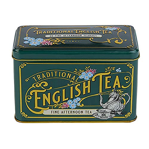 New English Teas - English Afternoon Tea 40 Tea Bags - Vicotian Vintage Tin von New English Teas