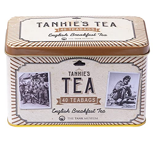 New English Teas - English Breakfast Tea 40 Tea Bags - Tankie's Tea - Tank Museum Tin von New English Teas
