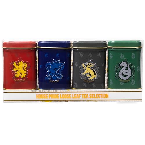 New English Teas Harry Potter Mini-Teedosen mit losen englischen Tees – Hauswappen, Gryffindor, Slytherin, Hufflepuff & Ravenclaw New English Teas Harry Potter Mini-Teedosen mit losen englischen Tees – Hauswappen, Gryffindor, Slytherin, Hufflepuff & Ravenclaw von New English Teas