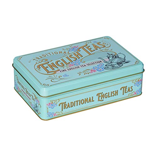 Teedose im viktorianischen Stil, mit 72 verschiedenen englischen schwarzen Teebeuteln von New English Teas
