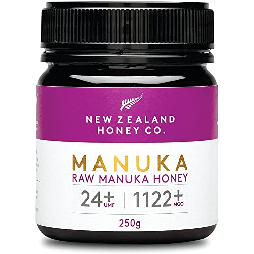 New Zealand Honey Co. Manuka Honig MGO 1122+ / UMF 24+ | Aktiv und Roh | Hergestellt in Neuseeland | Zertifiziertem Methylglyoxal Gehalt | 250g von NEW ZEALAND HONEY CO