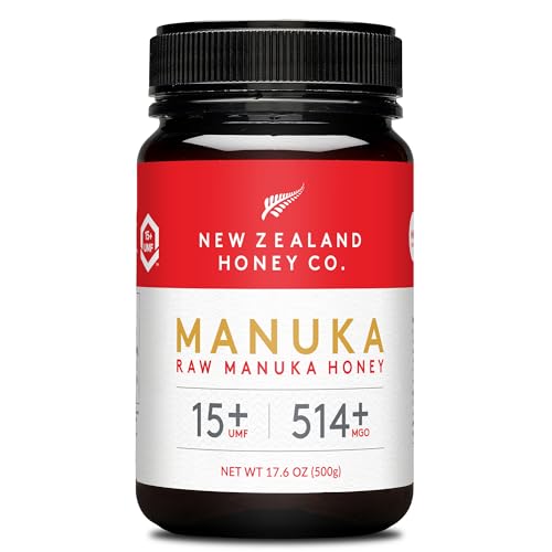 New Zealand Honey Co. Manuka Honig MGO 514+ / UMF 15+ | Aktiv und Roh | Hergestellt in Neuseeland | Zertifiziertem Methylglyoxal Gehalt | 500g New Zealand Honey Co. Manuka Honig MGO 514+ / UMF 15+ | Aktiv und Roh | Hergestellt in Neuseeland | Zertifiziertem Methylglyoxal Gehalt | 500g von NEW ZEALAND HONEY CO