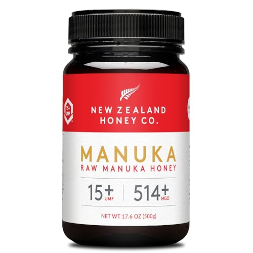 New Zealand Honey Co. Manuka Honig MGO 514+ / UMF 15+ | Aktiv und Roh | Hergestellt in Neuseeland | Zertifiziertem Methylglyoxal Gehalt | 500g von NEW ZEALAND HONEY CO