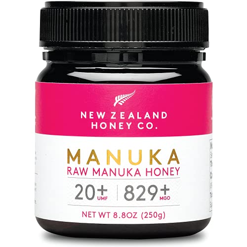 New Zealand Honey Co. Manuka Honig MGO 829+ / UMF 20+ | Aktiv und Roh | Hergestellt in Neuseeland | Zertifiziertem Methylglyoxal Gehalt | 250g von NEW ZEALAND HONEY CO
